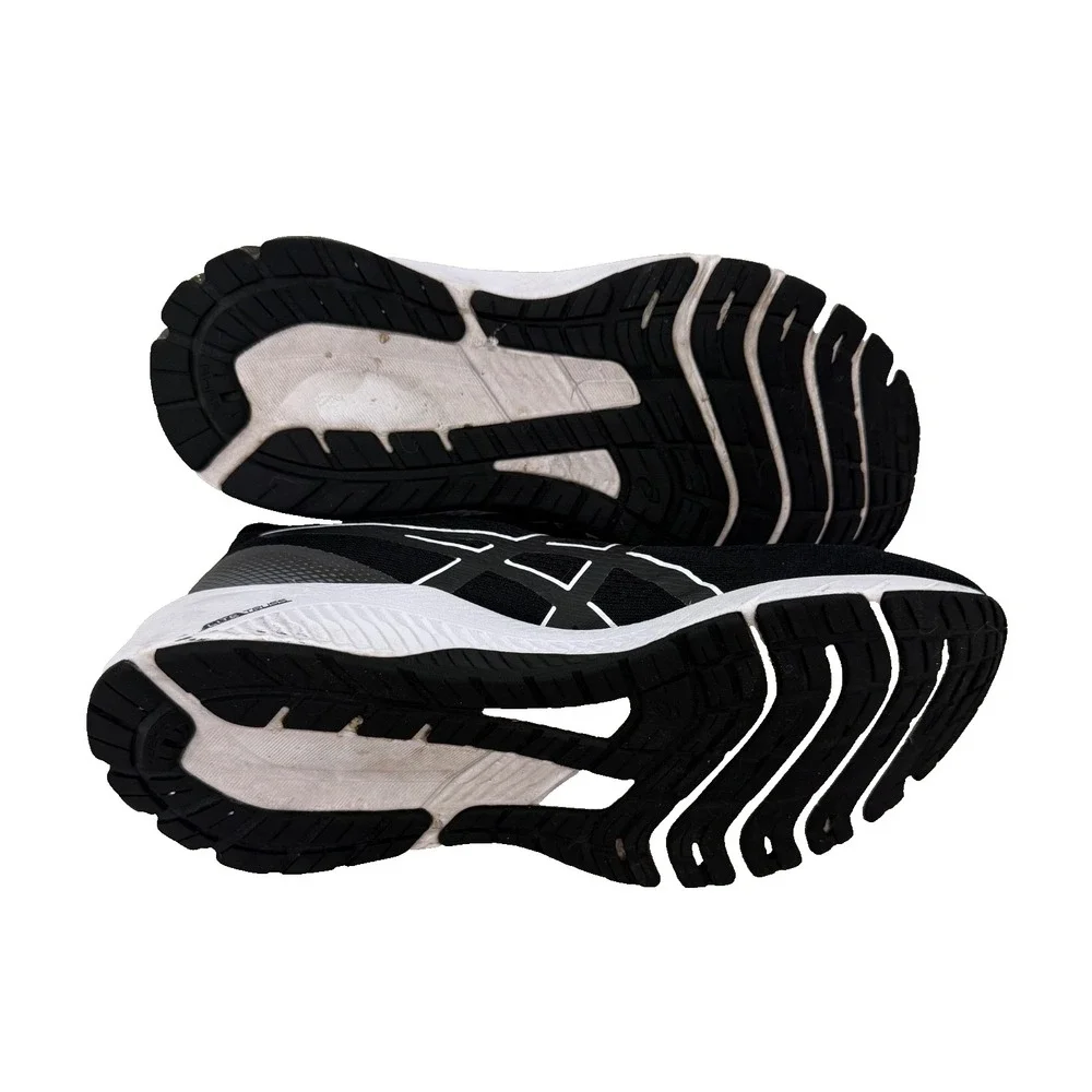 ASICS GT-1000 12 Women's‎ Black Running Shoes/Sneakers; White Soles; Size 8 1/2